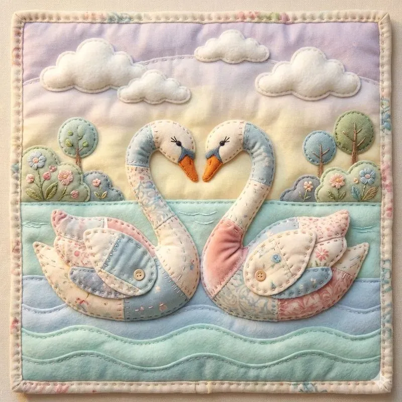 Soft Quilted Patchwork Illustrations