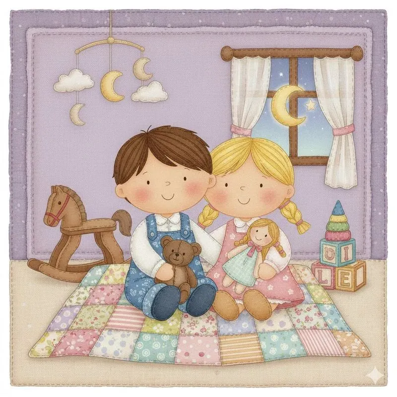 Soft Quilted Patchwork Illustrations