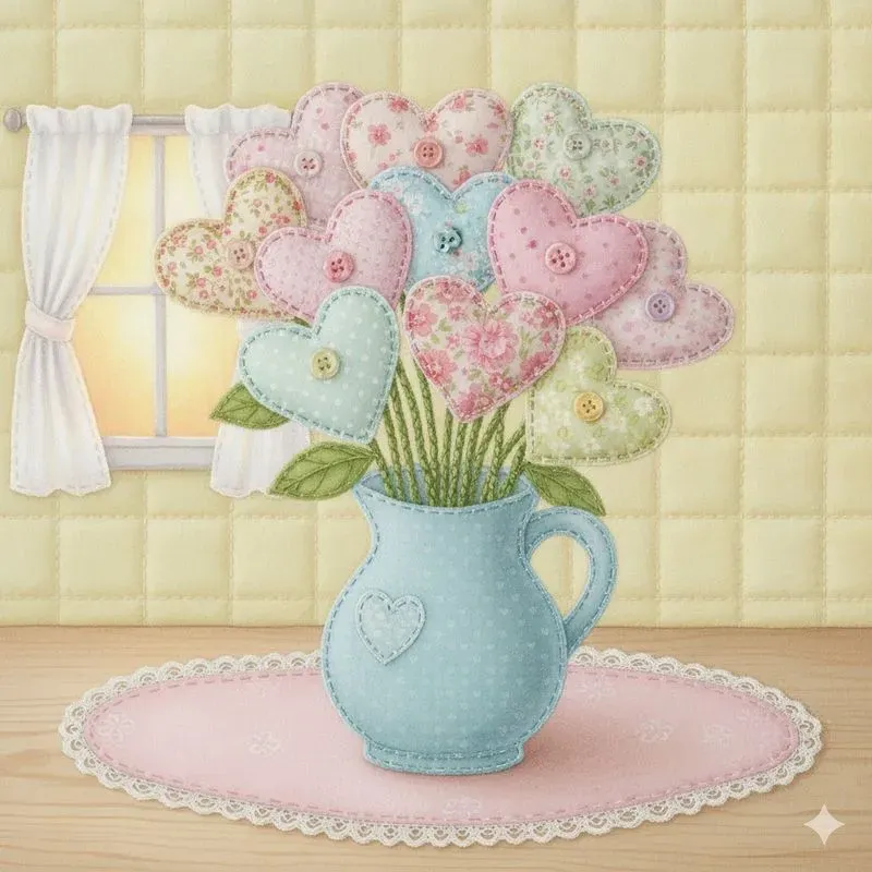 Soft Quilted Patchwork Illustrations