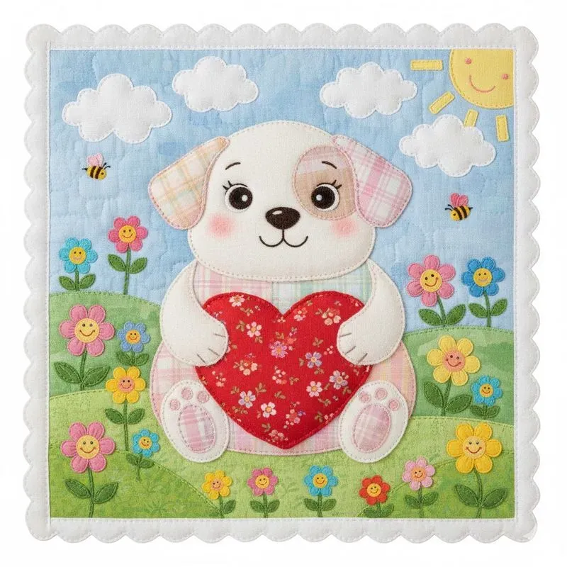 Soft Quilted Patchwork Illustrations