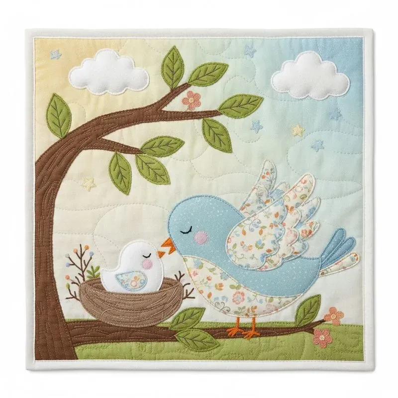 Soft Quilted Patchwork Illustrations