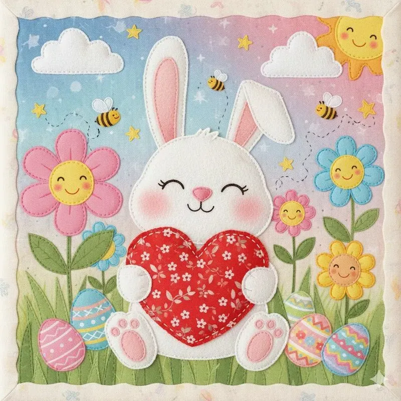 Soft Quilted Patchwork Illustrations