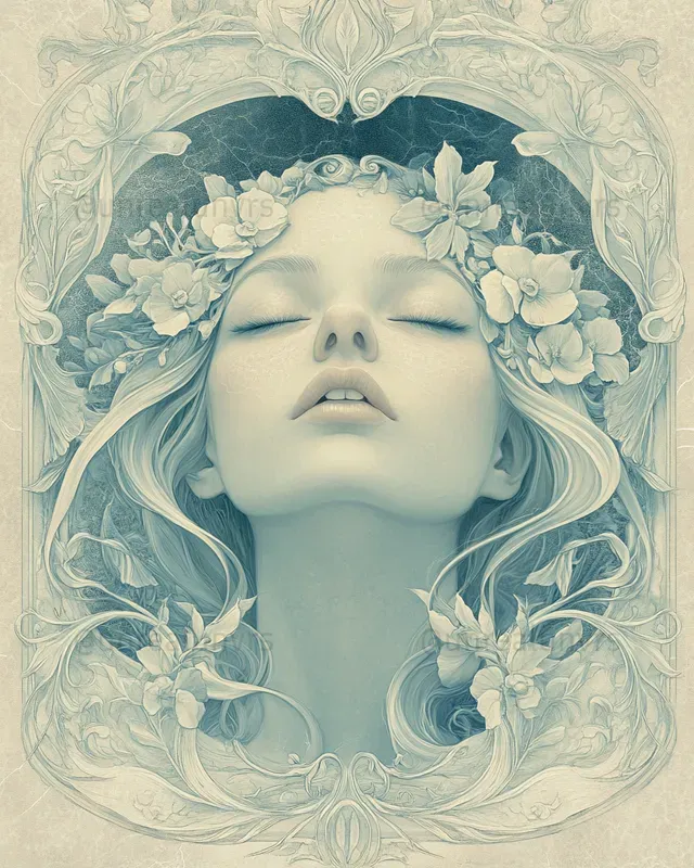 Portraits In Art Nouveau Style