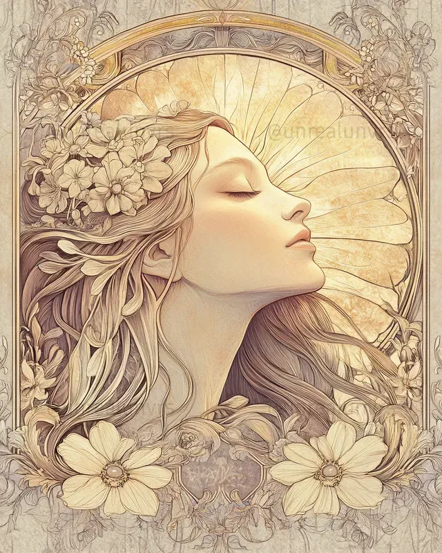 Portraits In Art Nouveau Style