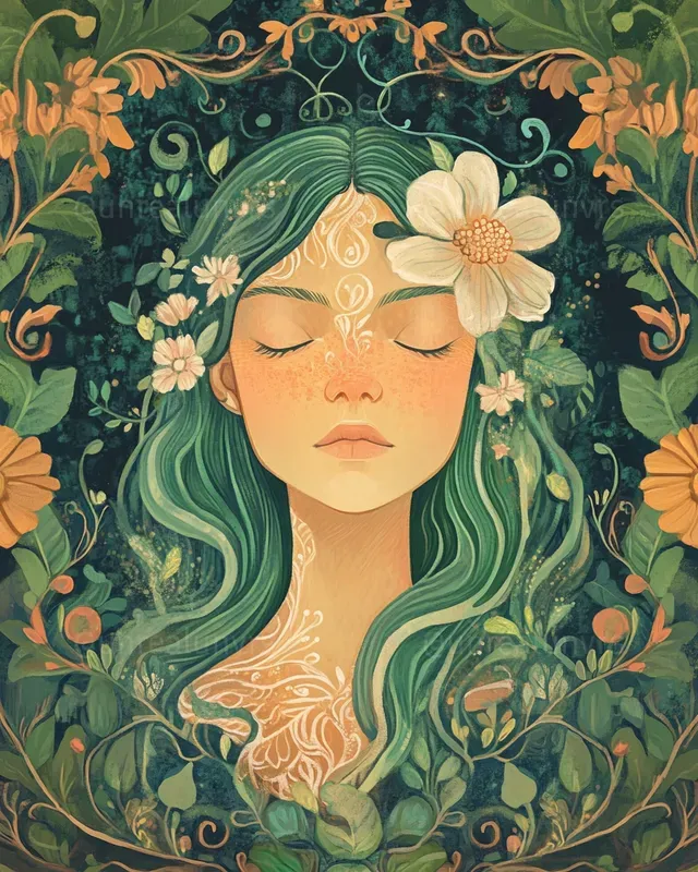 Portraits In Art Nouveau Style