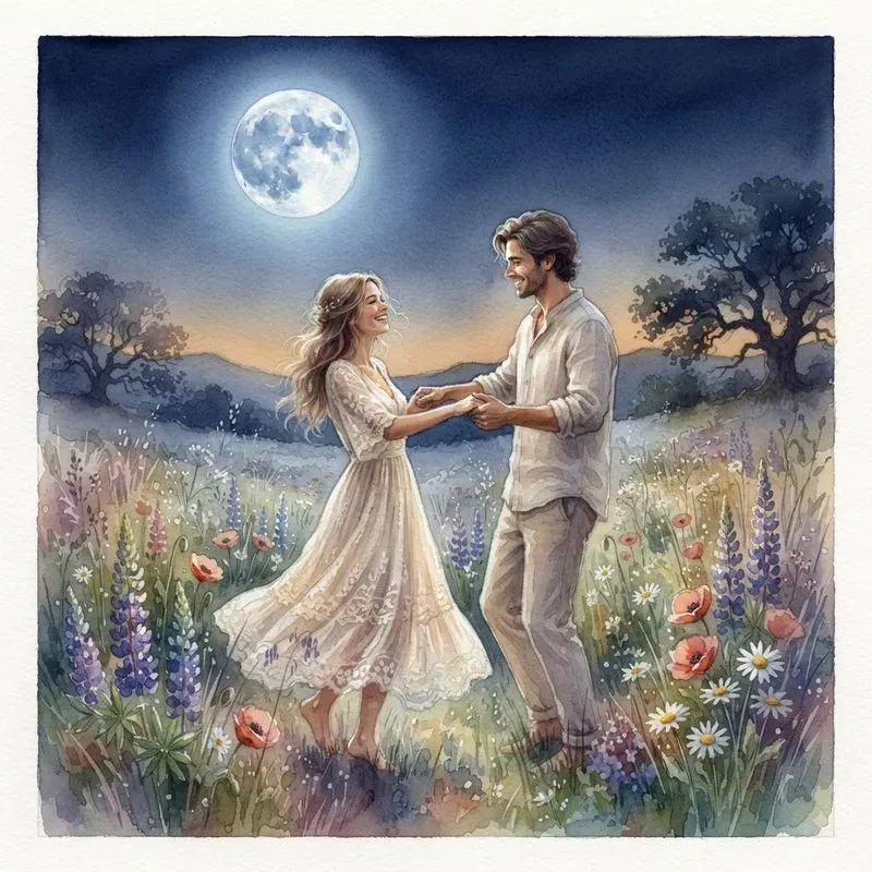 Handpainted Romantic Couples