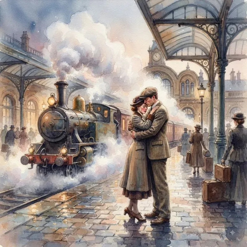 Handpainted Romantic Couples