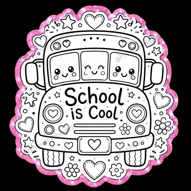 Cute Back To School Hand Drawn Stickers