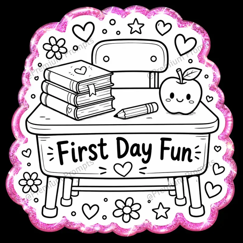 Cute Back To School Hand Drawn Stickers