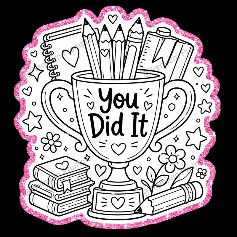 Cute Back To School Hand Drawn Stickers