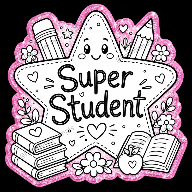 Cute Back To School Hand Drawn Stickers