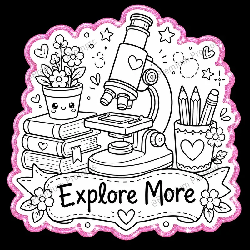 Cute Back To School Hand Drawn Stickers