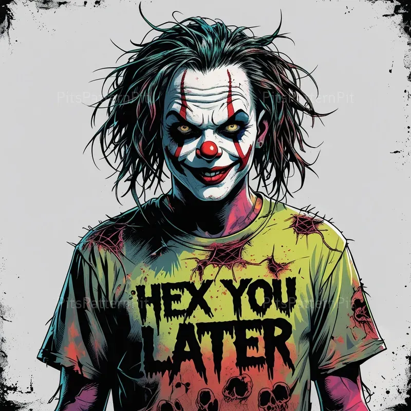 Punk Inspired Distressed Horror Tee Art