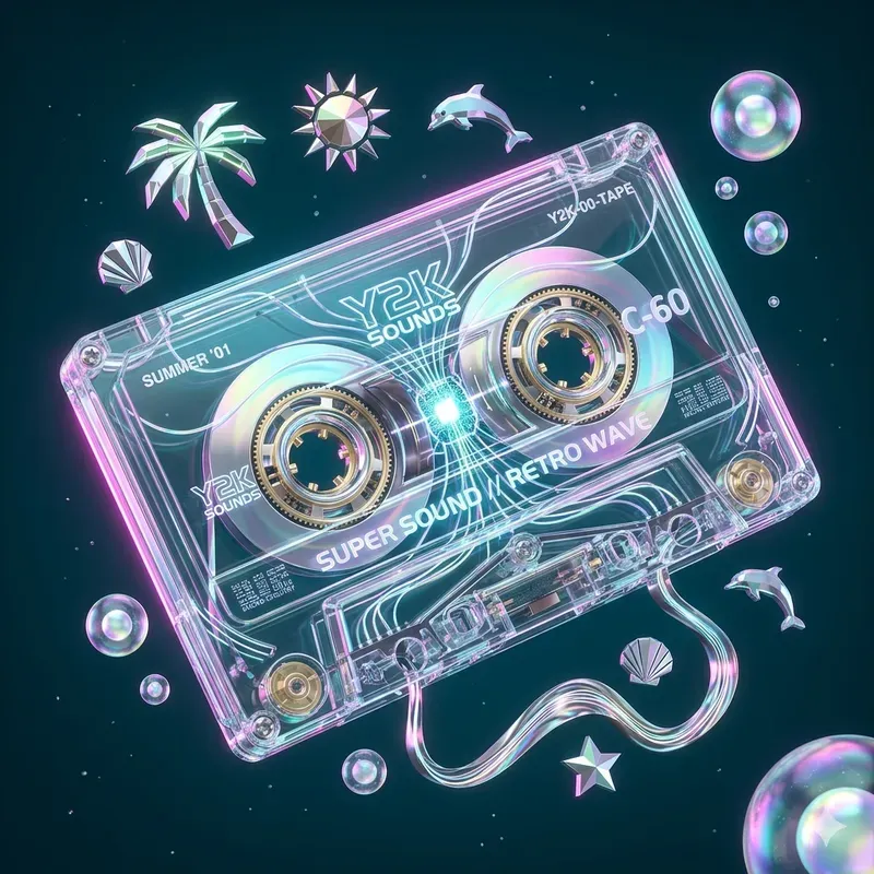 Holographic Y2k Summer Retro Icons