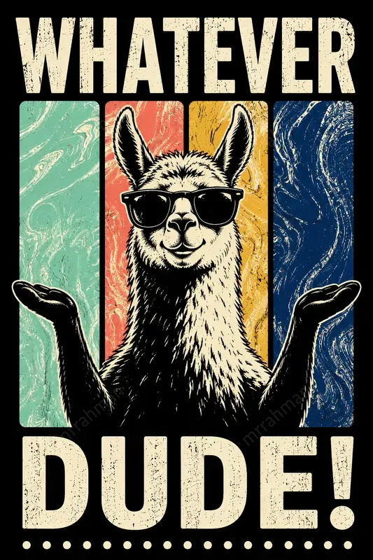 Sassy Animal Silhouette Poster Art