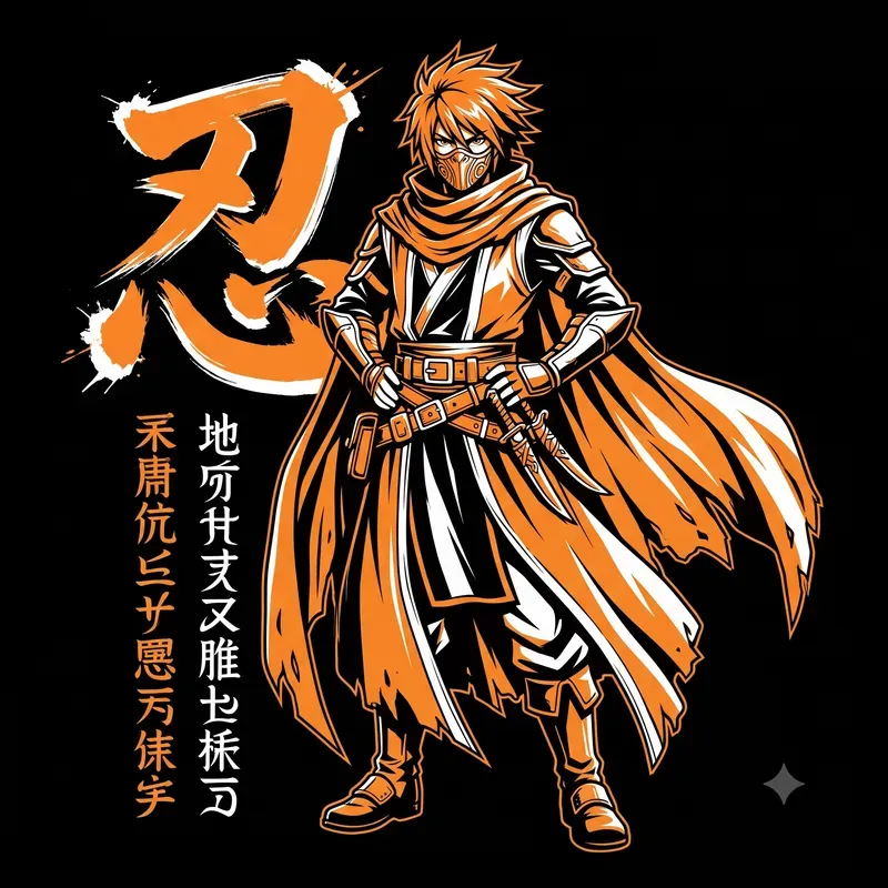 Anime Warrior T-shirt Posters