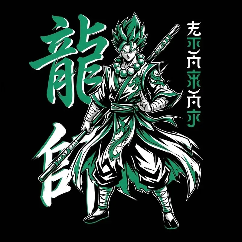 Anime Warrior T-shirt Posters