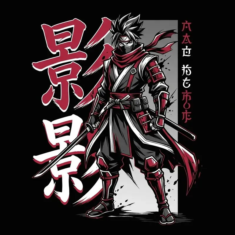 Anime Warrior T-shirt Posters