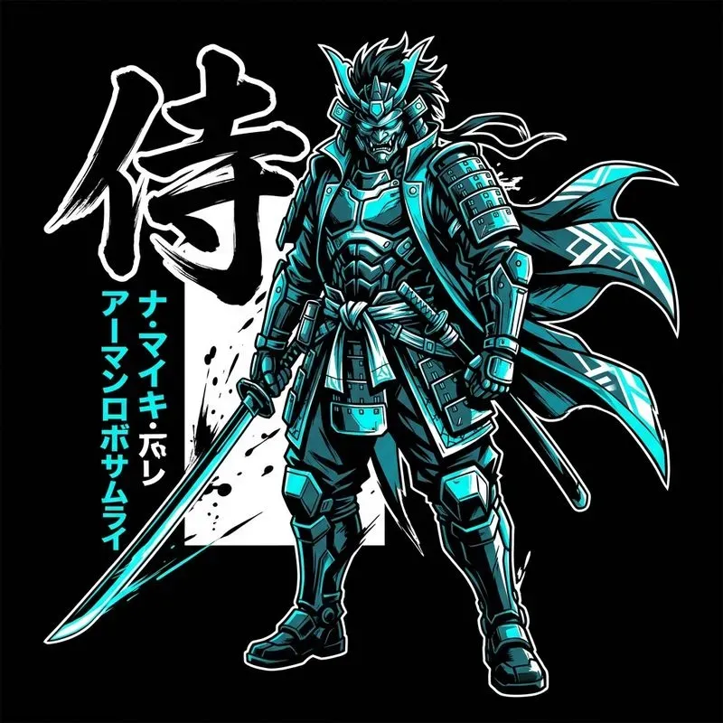 Anime Warrior T-shirt Posters