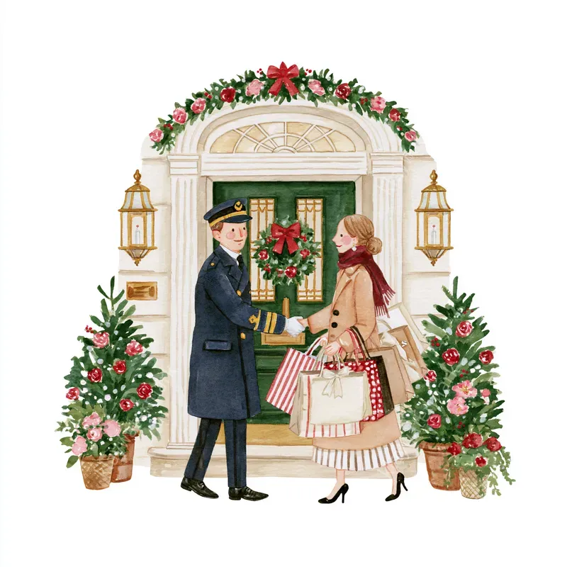 Christmas Newyork Watercolor Cliparts