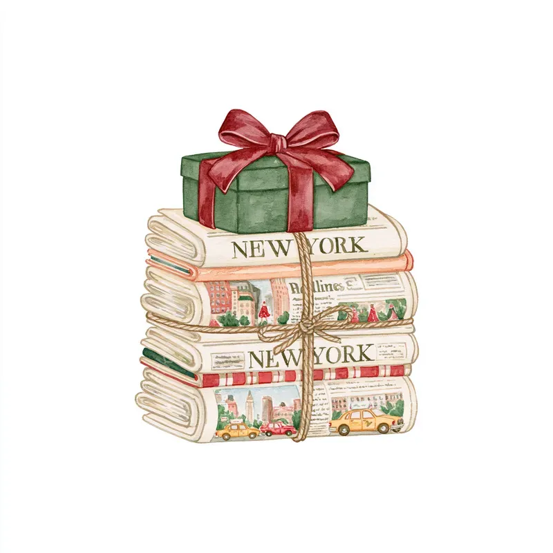 Christmas Newyork Watercolor Cliparts