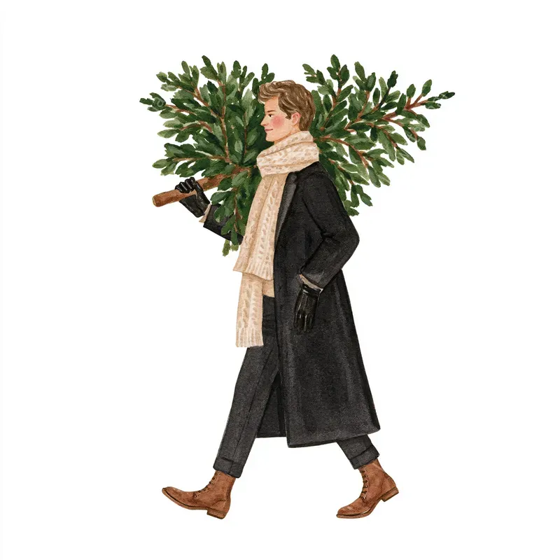 Christmas Newyork Watercolor Cliparts