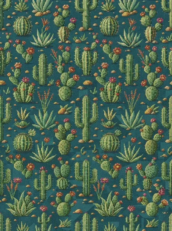 Pixel Stitch Mosaic Seamless Patterns