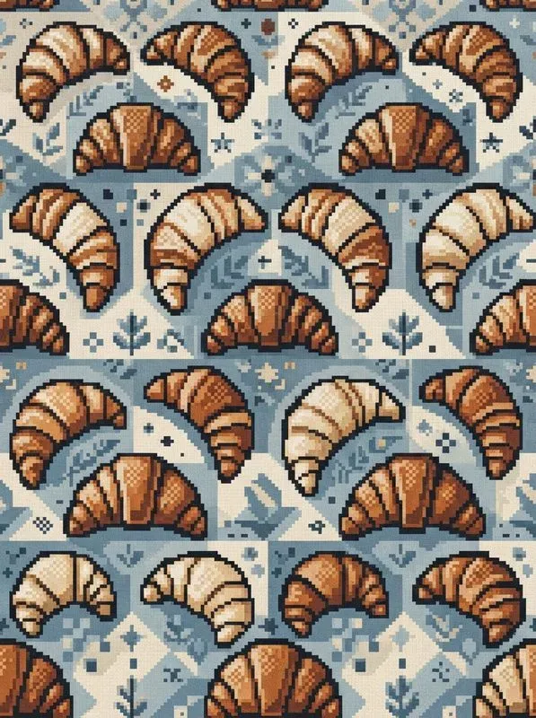 Pixel Stitch Mosaic Seamless Patterns