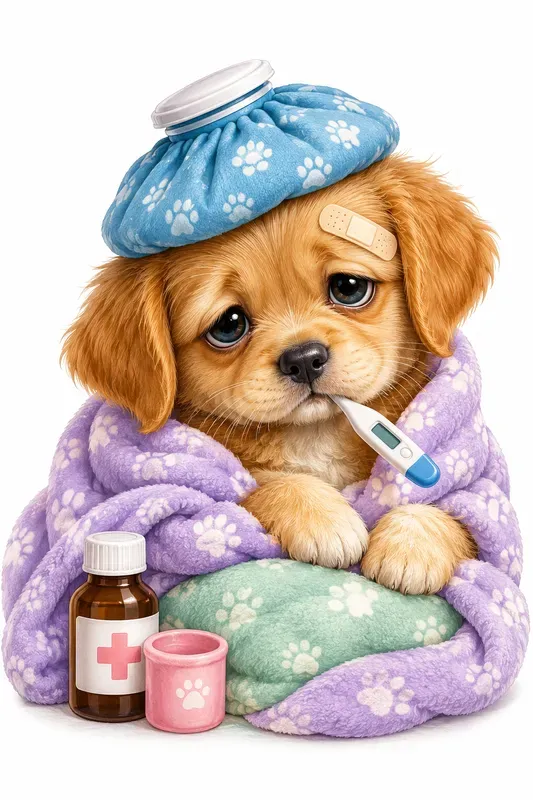 Cozy Sick Animal Storybook Illustrations