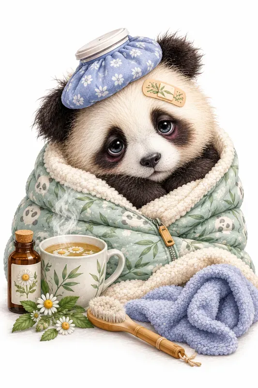 Cozy Sick Animal Storybook Illustrations