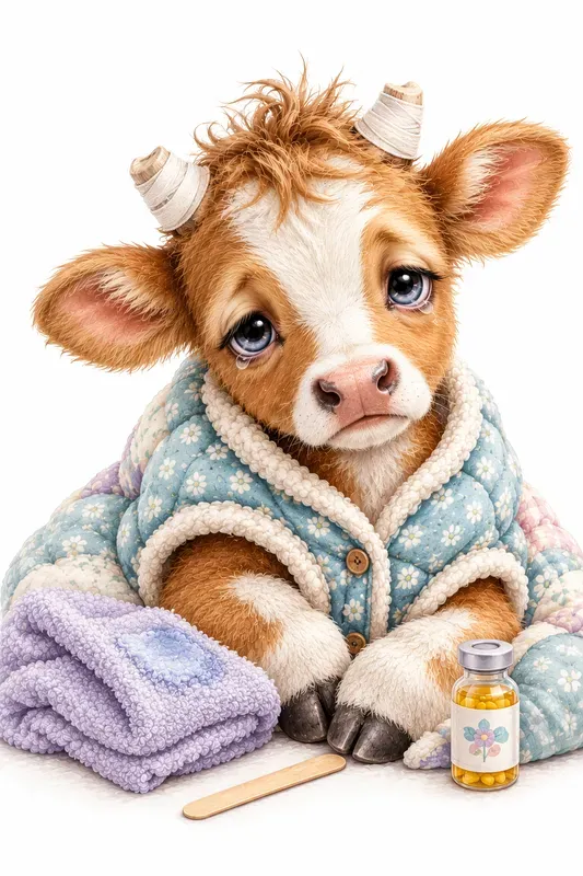 Cozy Sick Animal Storybook Illustrations