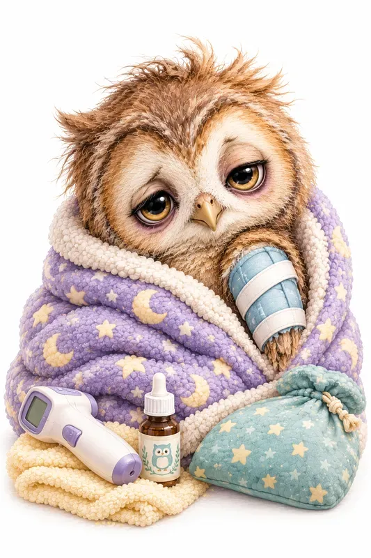 Cozy Sick Animal Storybook Illustrations