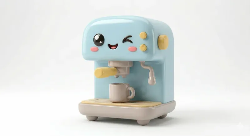 Minimalist 3d Kawaii Home Appliance Chars