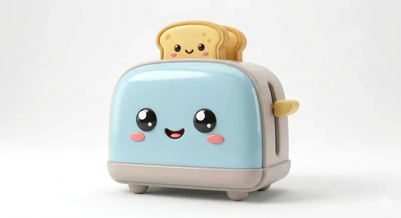 Minimalist 3d Kawaii Home Appliance Chars