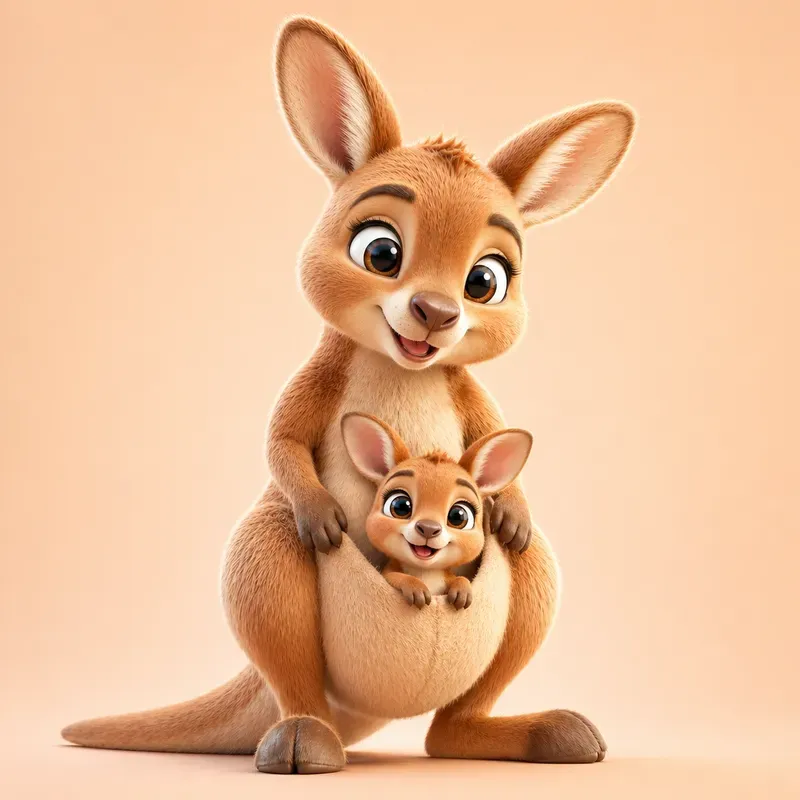 Cute Baby Animal Duos 3D