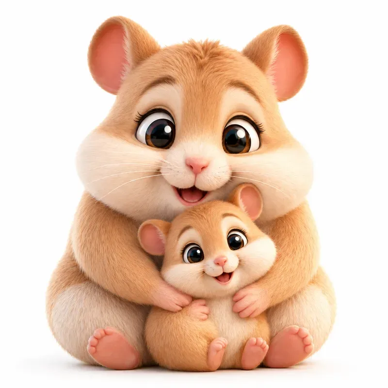 Cute Baby Animal Duos 3D