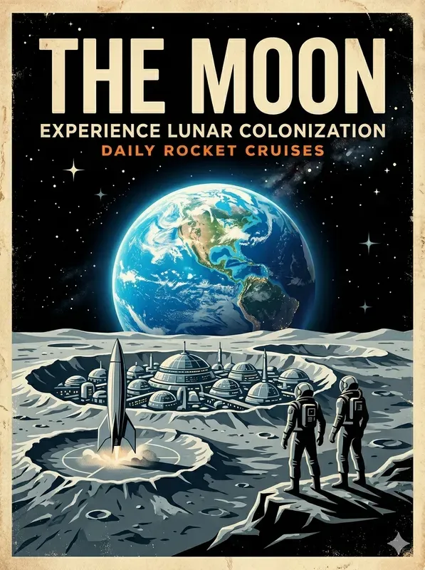 Retro Space Travel Art