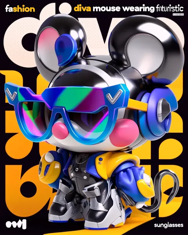 Chrome Mascot Art For Etsy
