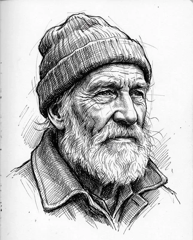 Cross Hatching Ink Portrait Generator