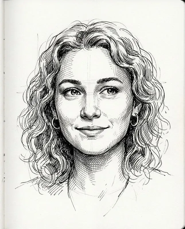 Cross Hatching Ink Portrait Generator