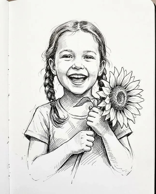 Cross Hatching Ink Portrait Generator