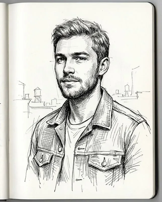 Cross Hatching Ink Portrait Generator