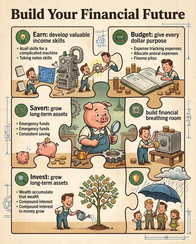 Vintage Puzzle Infographics