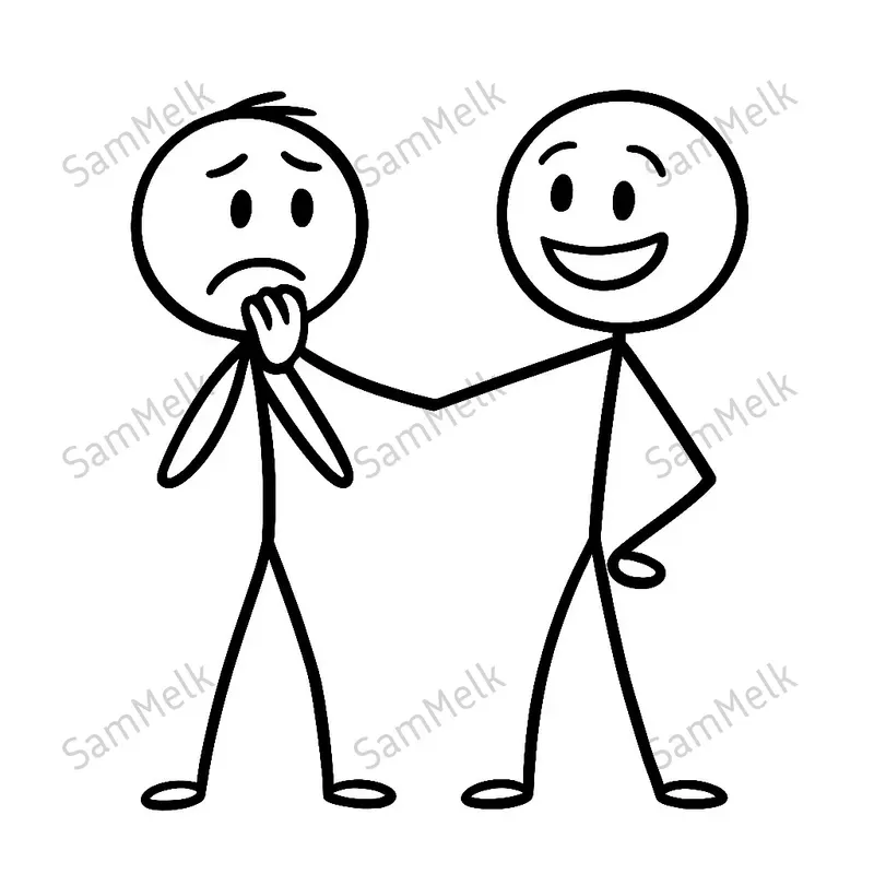 Minimalist Stick Figure Illustrations