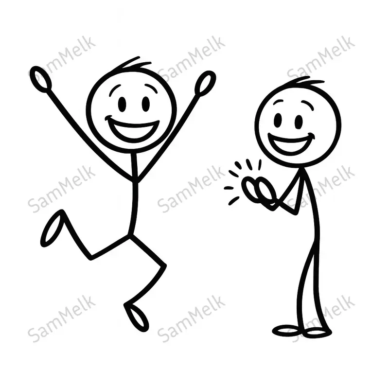 Minimalist Stick Figure Illustrations