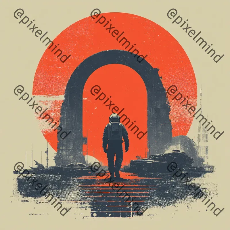 Retro 70s Space Explorer Tshirt Packs