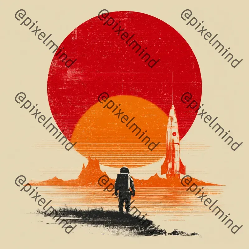 Retro 70s Space Explorer Tshirt Packs