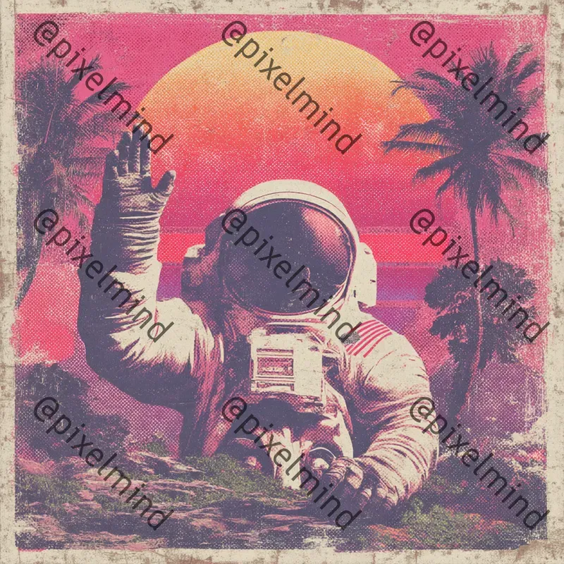 Retro 70s Space Explorer Tshirt Packs