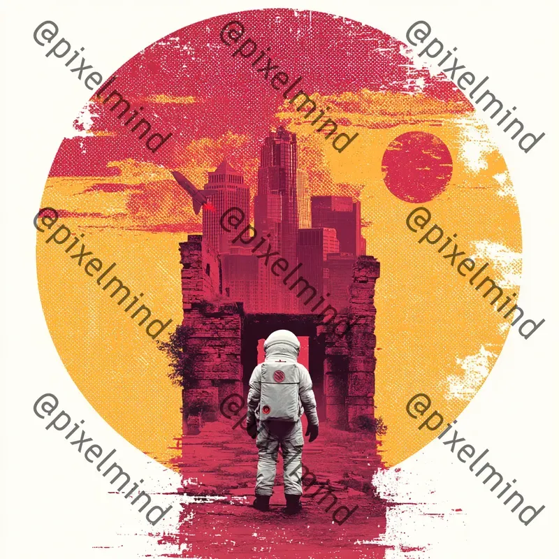 Retro 70s Space Explorer Tshirt Packs