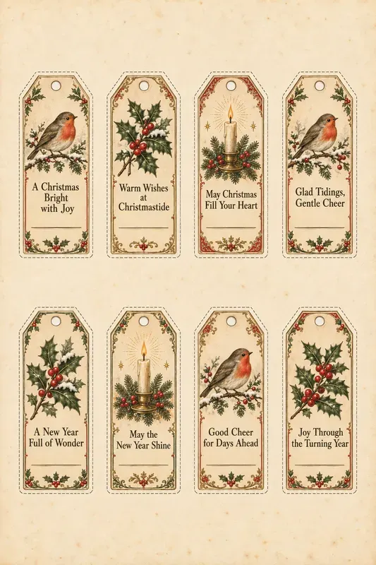 Vintage Christmas Ephemera Sheets